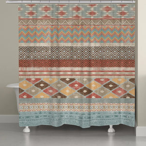 Navajo Stripe Multi Shower Curtain