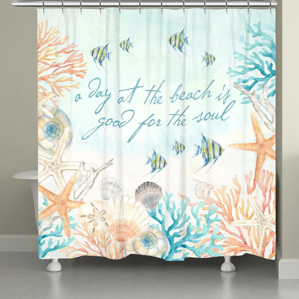 A Day At The Beach Shower Curtain