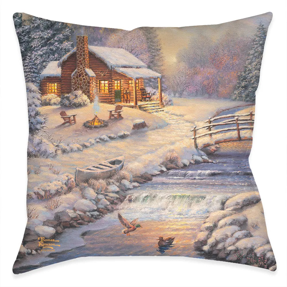 A Winter Retreat Indoor Decorative Pillow