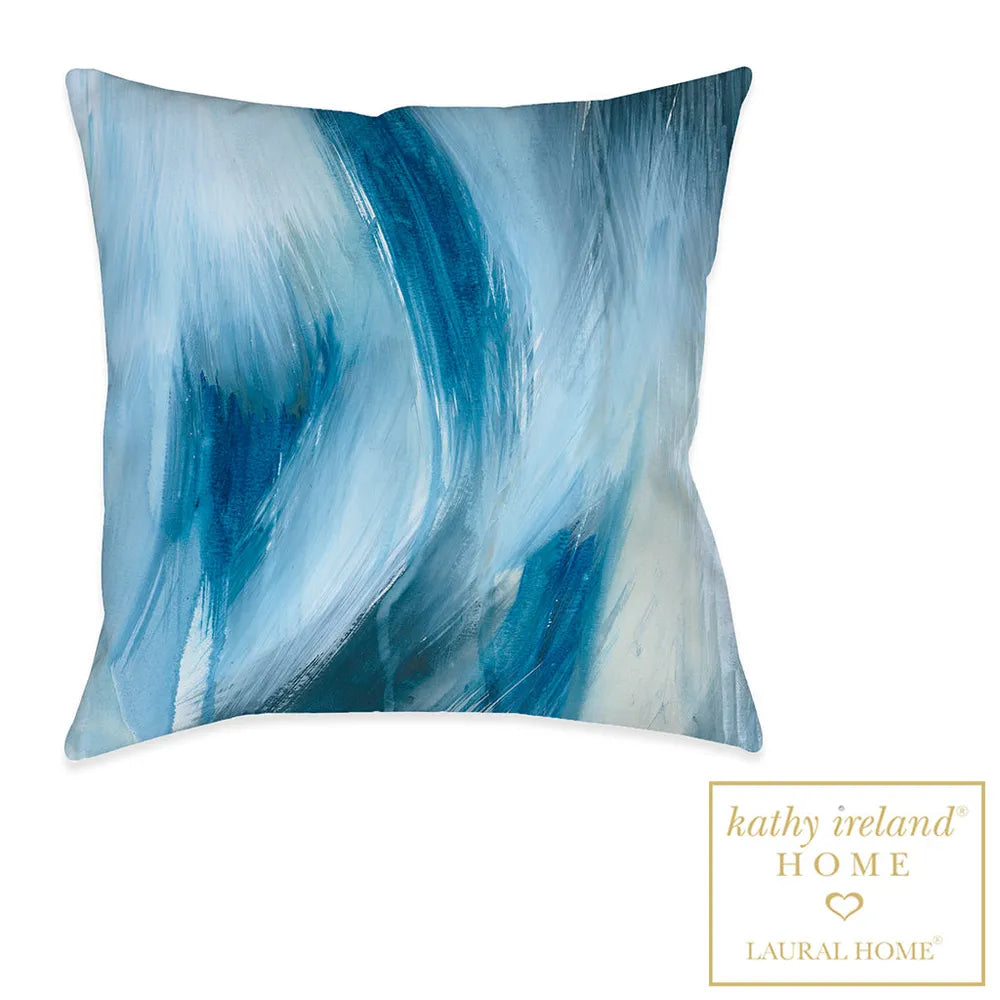 kathy ireland® HOME Abstract Blues I Indoor Decorative Pillow