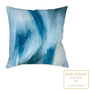 kathy ireland® HOME Abstract Blues I Indoor Decorative Pillow