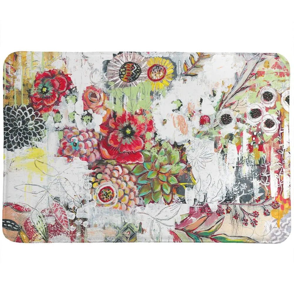 Abstract Bouquet Memory Foam Rug