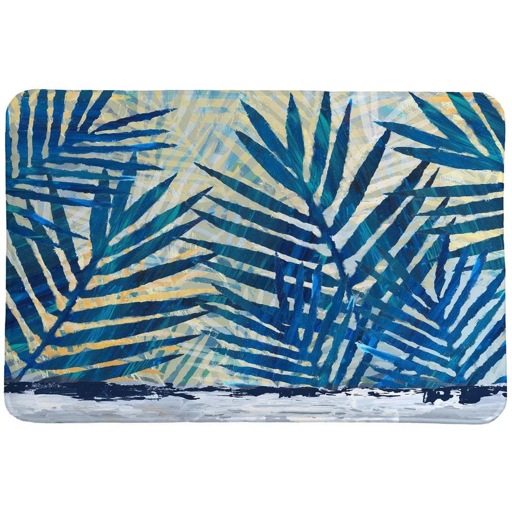 Abstract Palm Memory Foam Rug