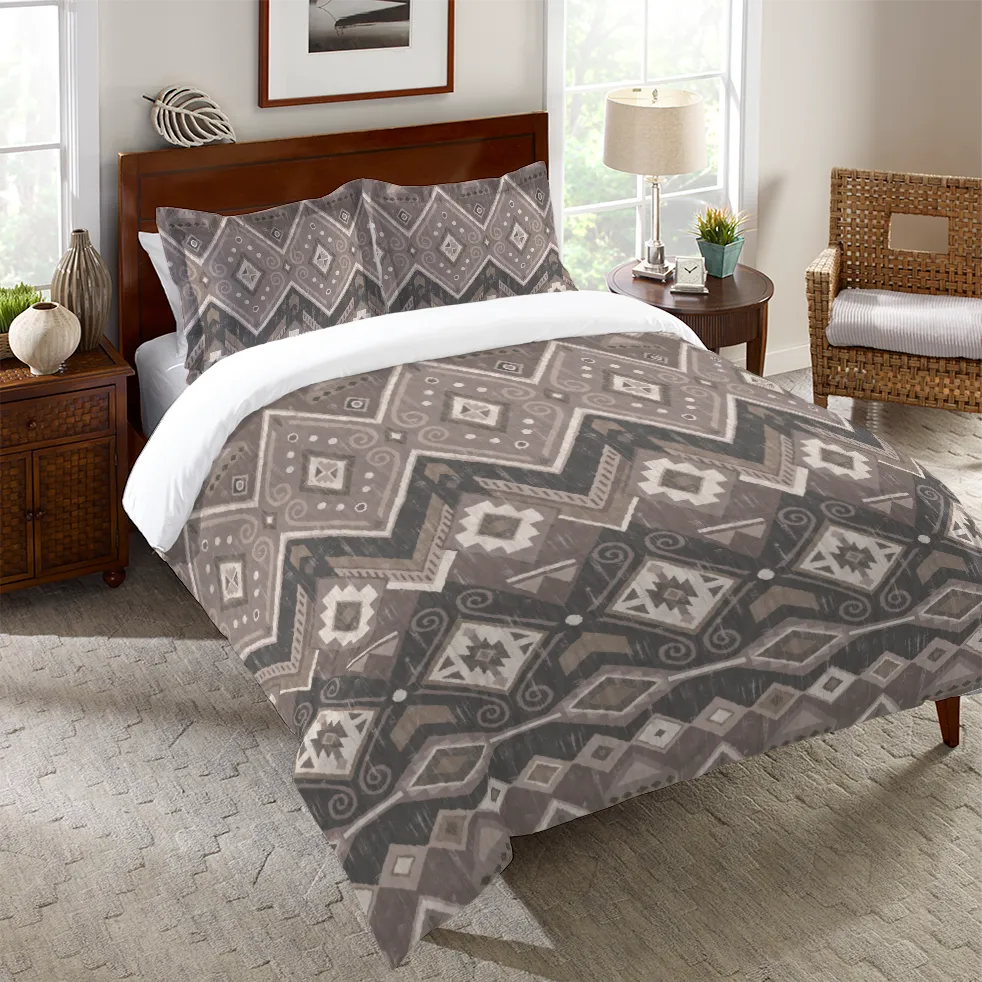 Neutral Aztec Duvet Cover 