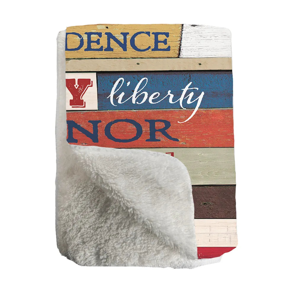 America Proud Sherpa Throw Blanket 