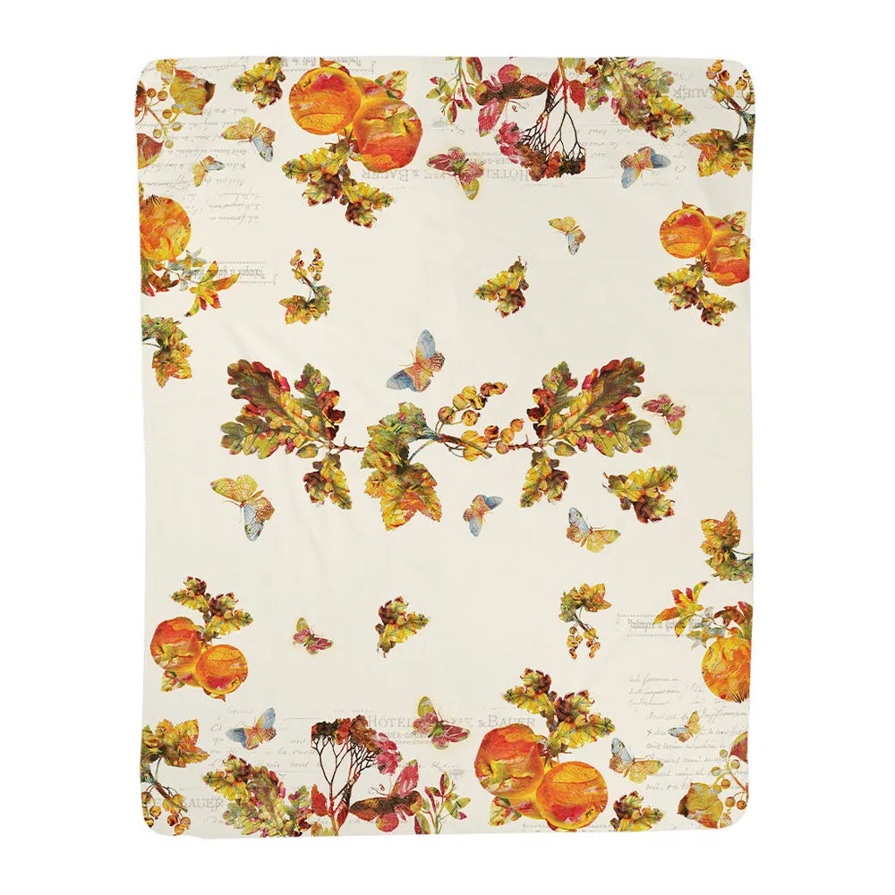 Antique Autumn Sherpa Throw Blanket 