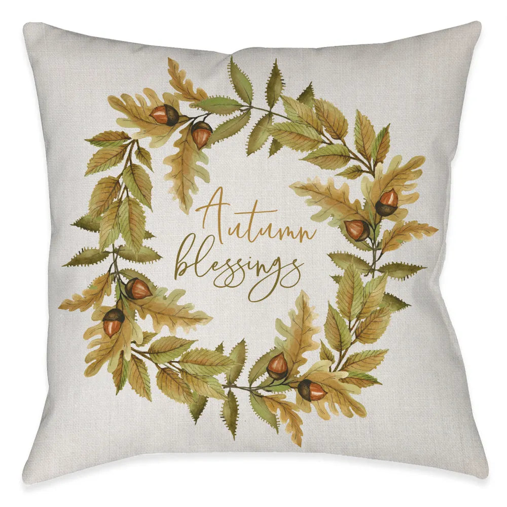 Autumn Blessing Outdoor Decorative Pillow