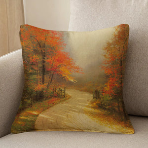 Thomas Kinkade Autumn Lane Indoor Decorative Pillow