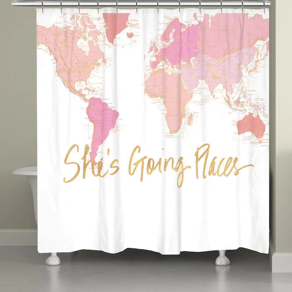 Away She Goes Shower Curtain