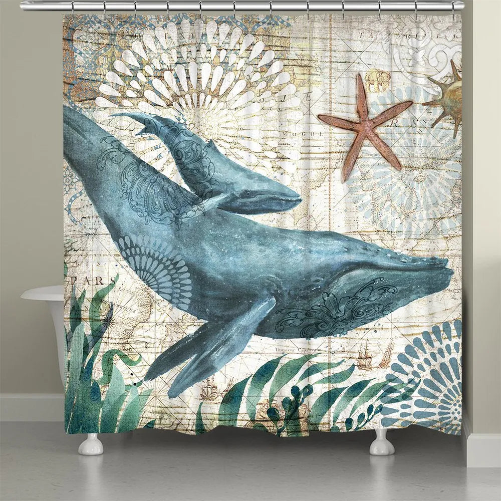 Bay Whales Shower Curtain
