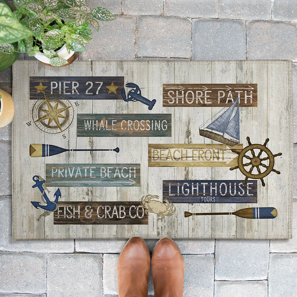 Beach Front Outdoor Door Mat