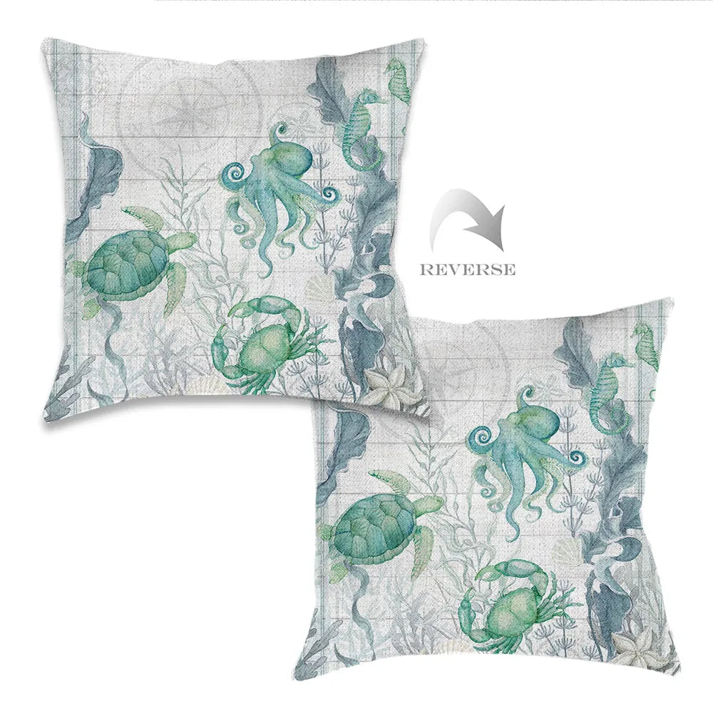 Beach Therapy Friends Indoor Woven Decorative Pillow