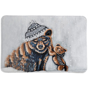 Bear Snow Day Memory Foam Rug