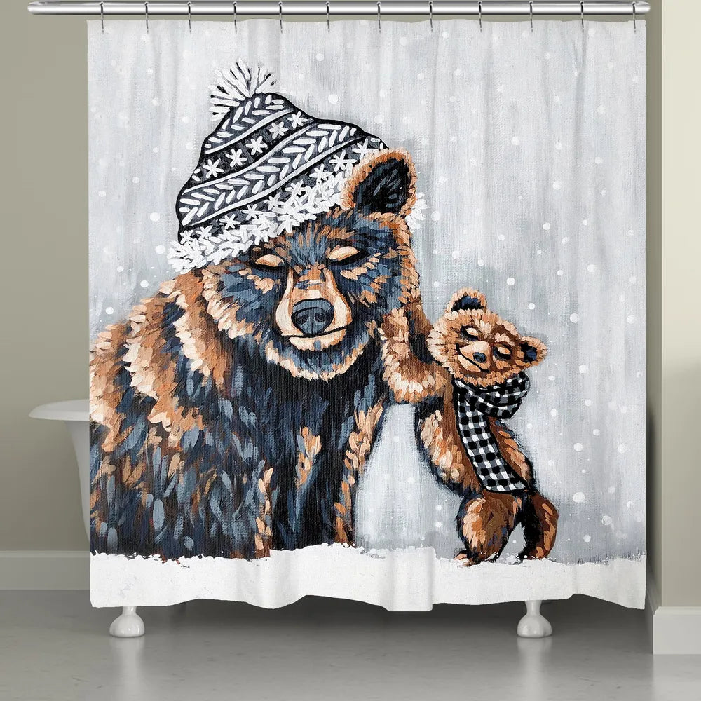 Bear Snow Day Shower Curtain