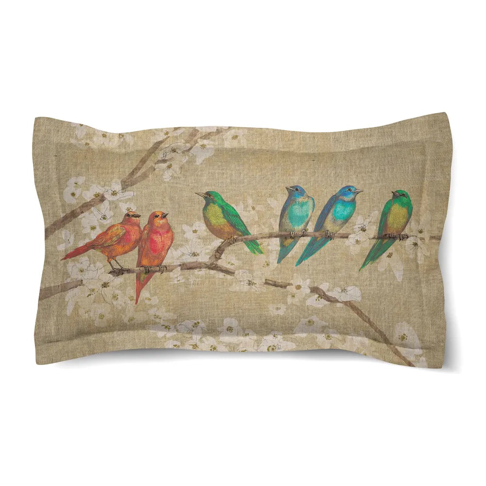 Birds and Blossoms Duvet Sham
