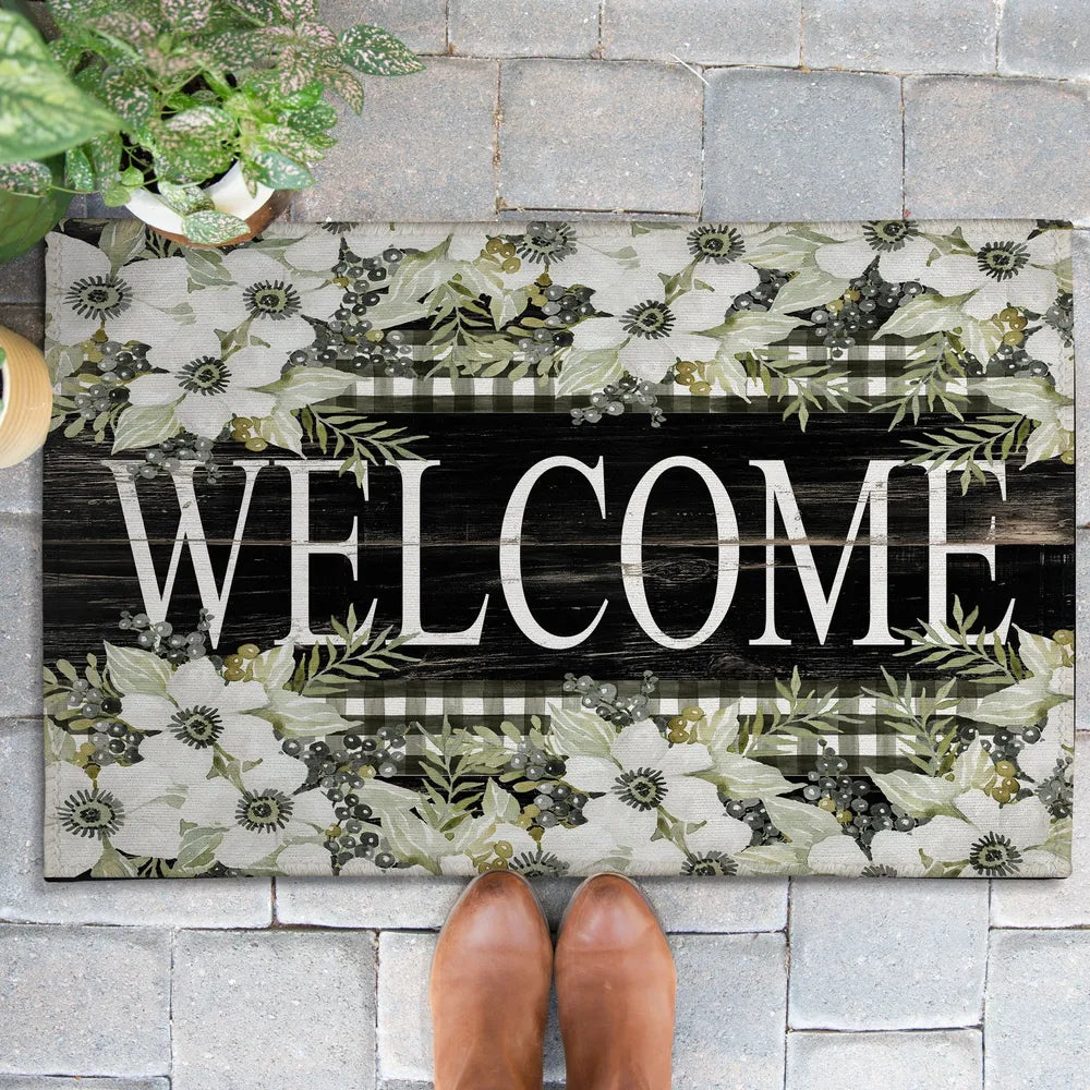 Blooming Welcome Outdoor Door Mat
