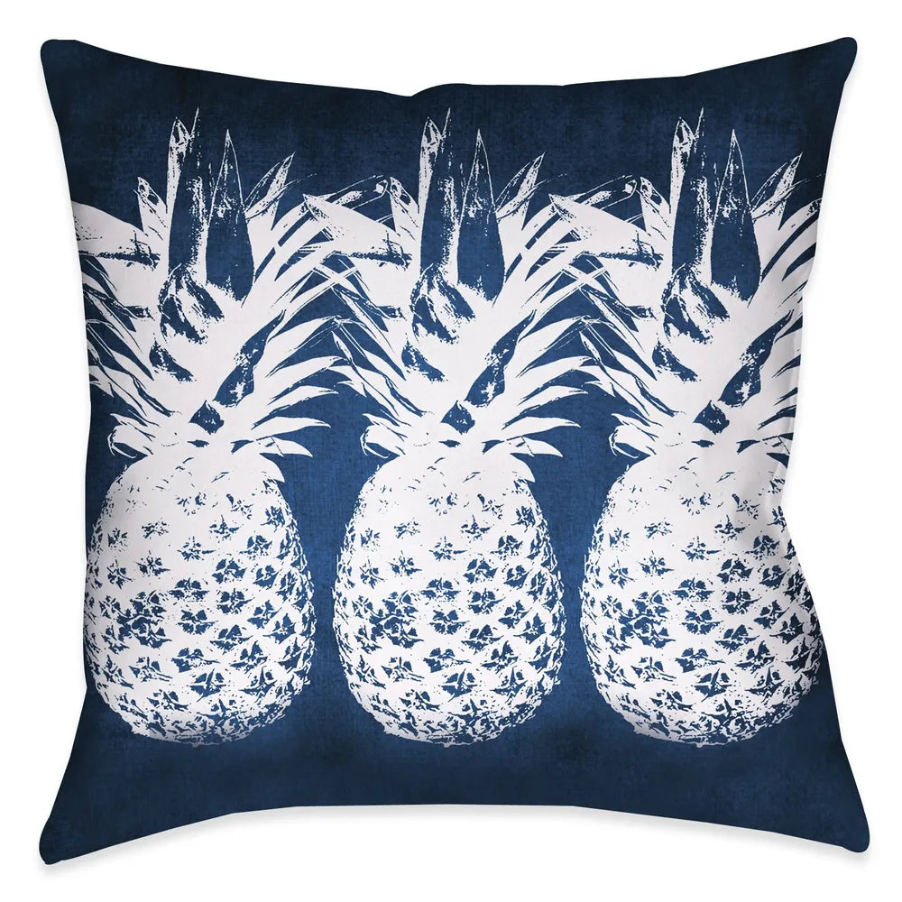 Indigo Pineapples Pillow