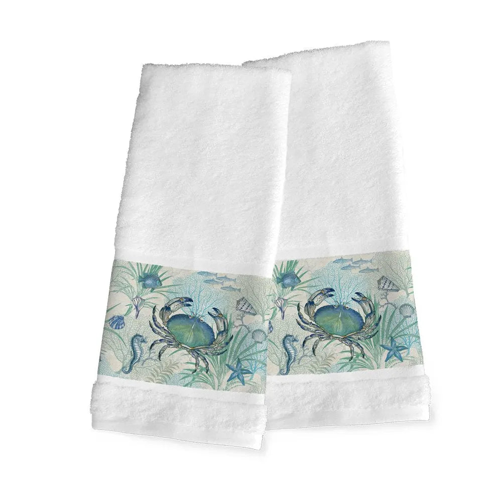 Blue Crab Hand Towels