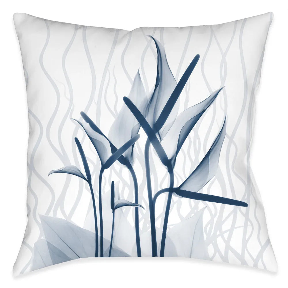 Blue Dawn X-Ray Outdoor Decorative Pillow