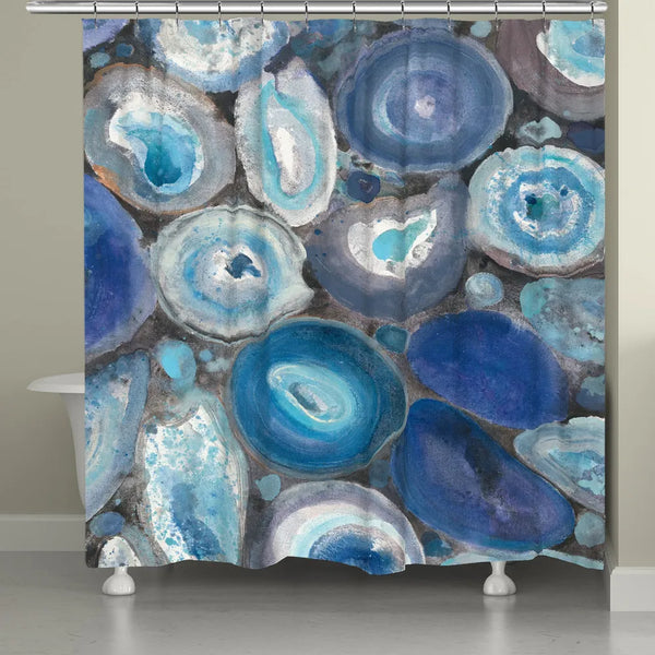 Blue Geode Shower Curtain - Laural Home