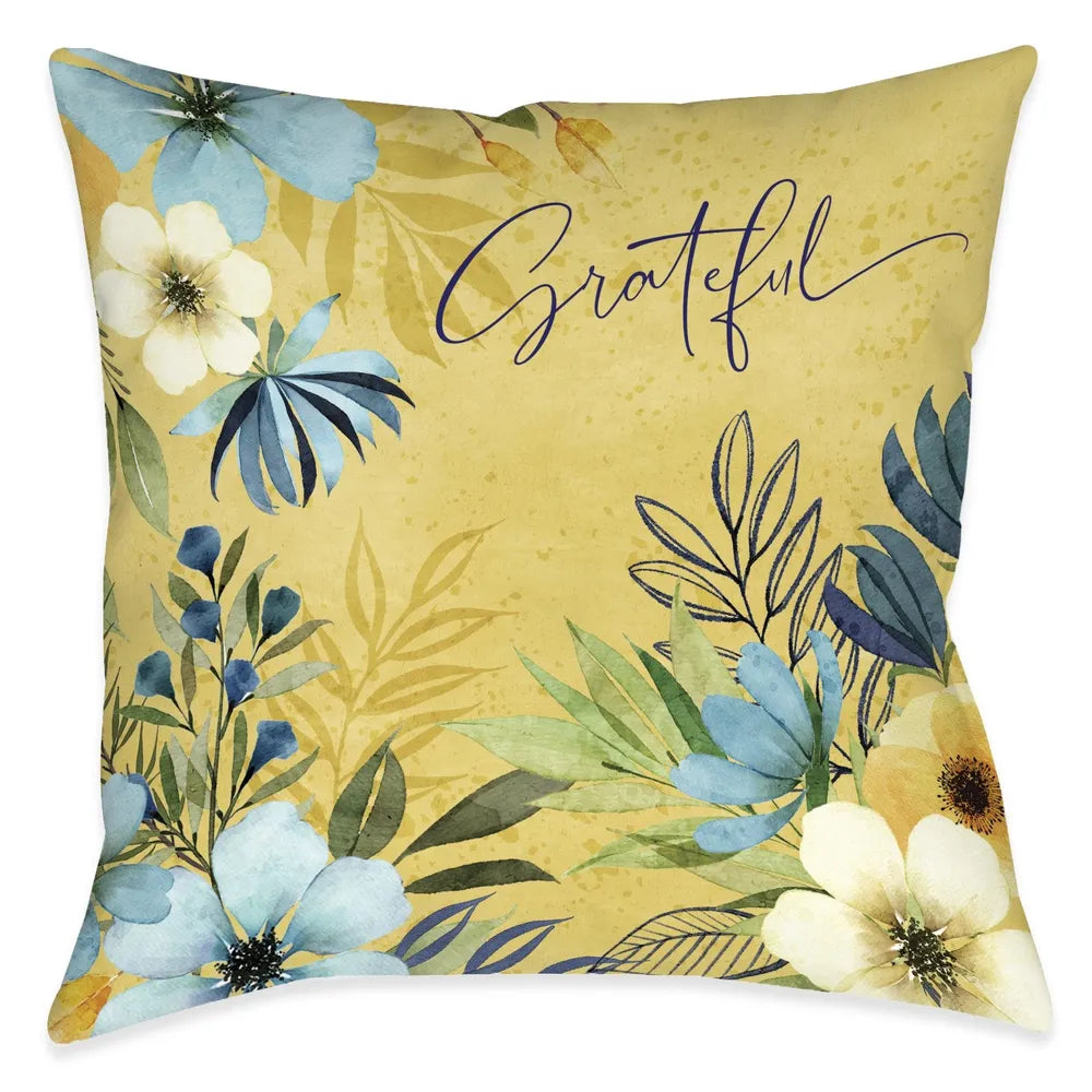 Blue Sunrise Grateful Indoor Decorative Pillow