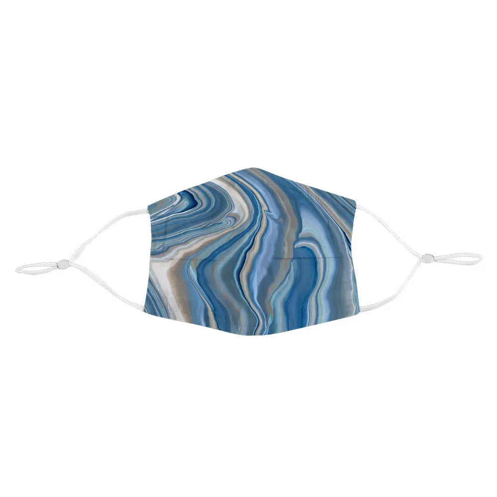Blue Swirl Fluidity Face Mask