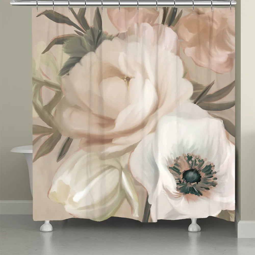 Blush Peony Bouquet Shower Curtain