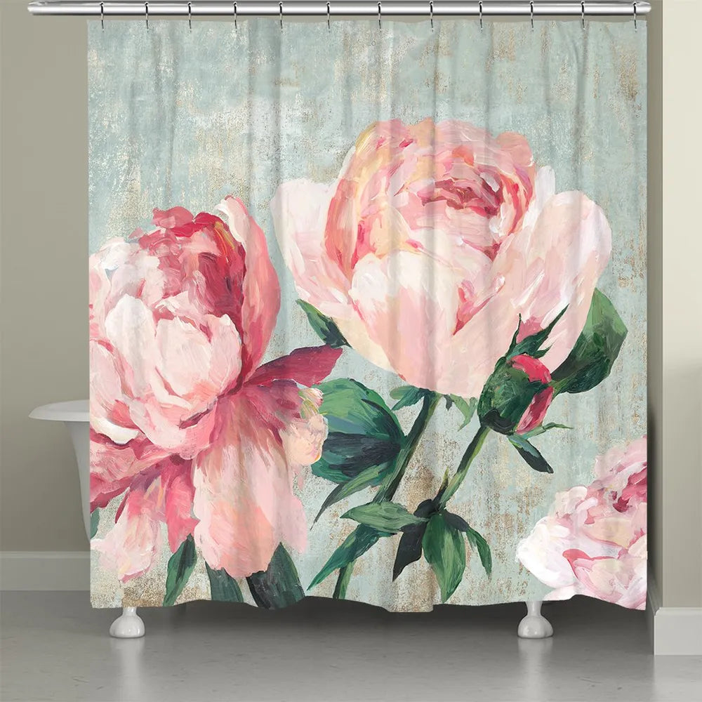 Blushing Blooms Shower Curtain