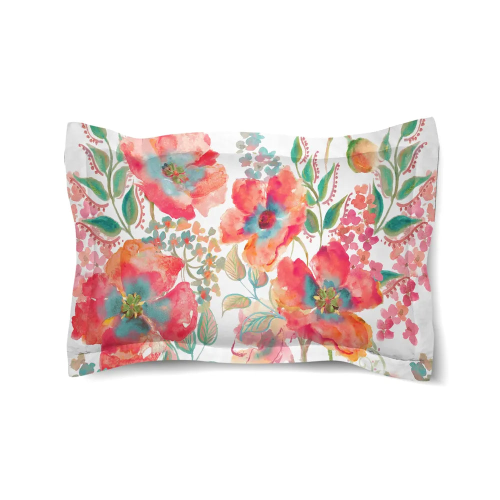Bohemian Poppies Comforter Sham