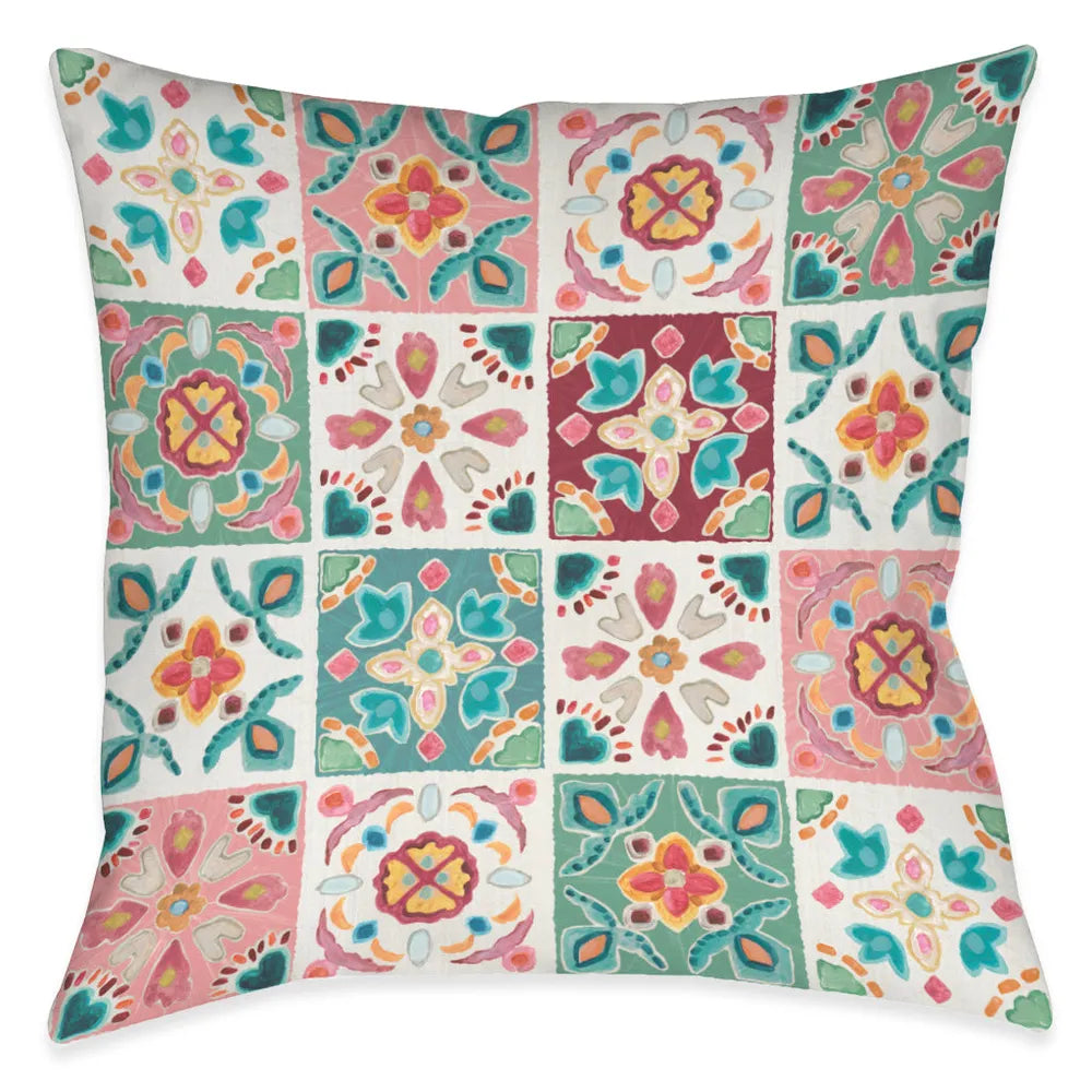 Bohemian Tiles Indoor Decorative Pillow