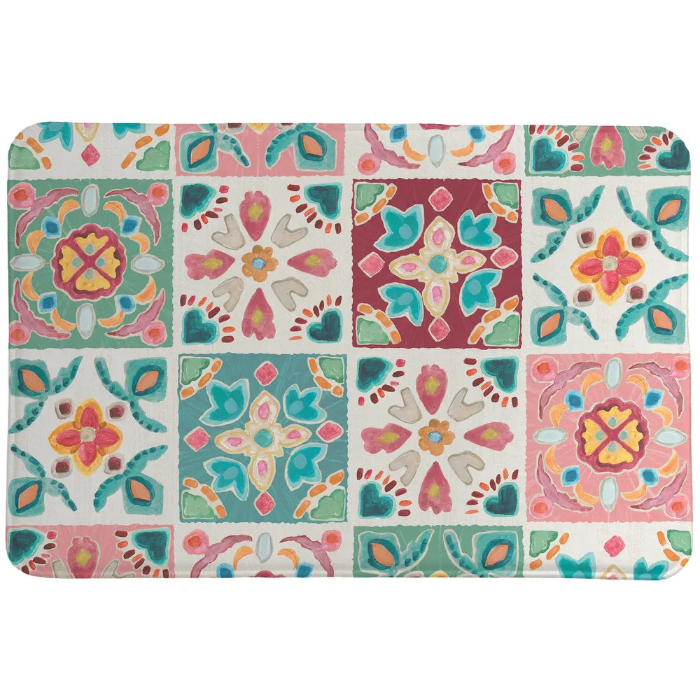 Bohemian Tiles Memory Foam Rug