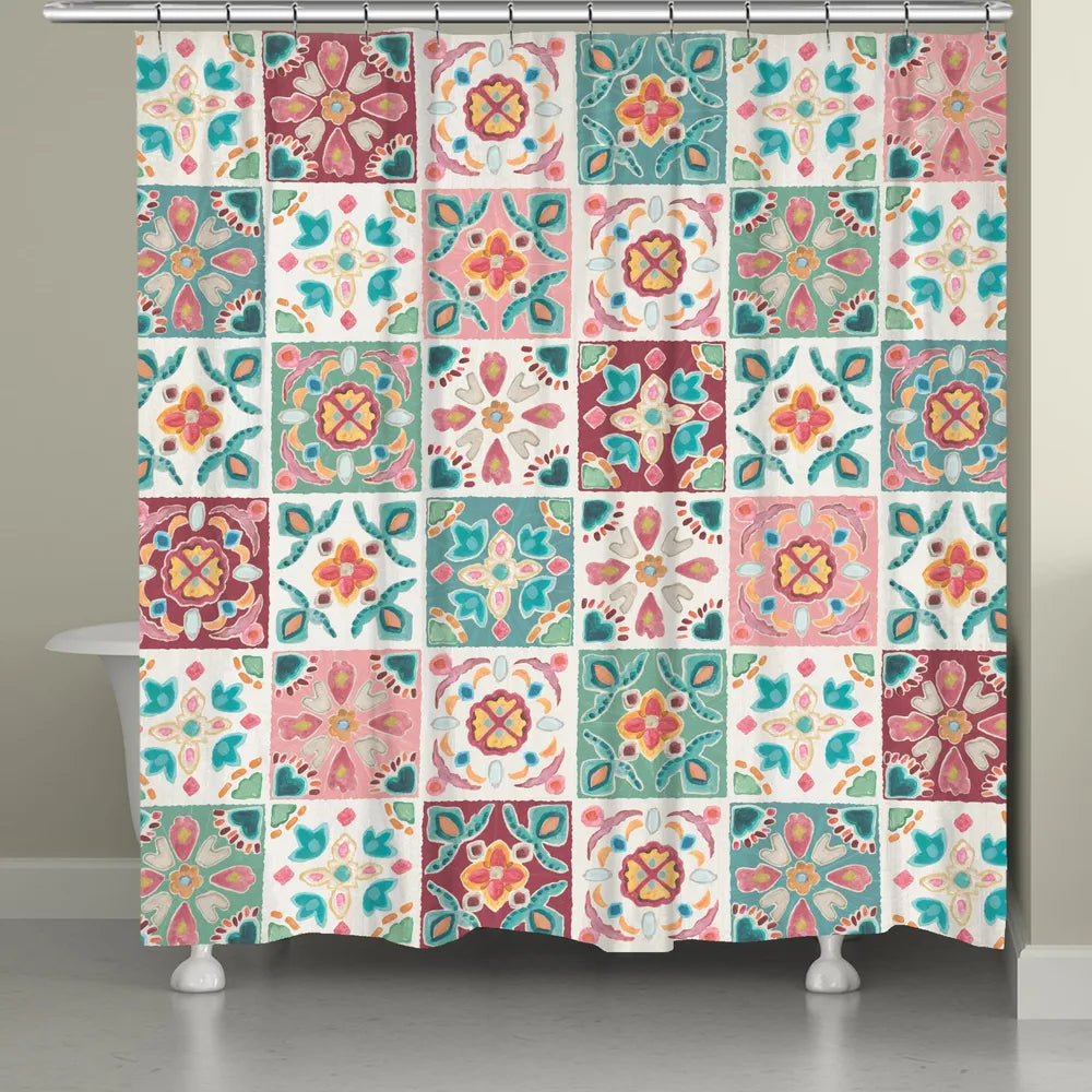 Bohemian Tiles Shower Curtain