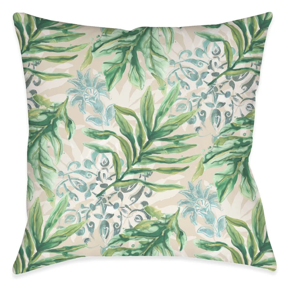 Bohemian Palms Outdoor Decorative Pillow