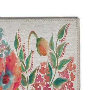 Bohemian Poppies Chenille Accent Rug