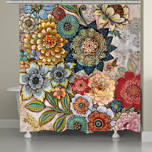 Boho Bouquet Shower Curtain