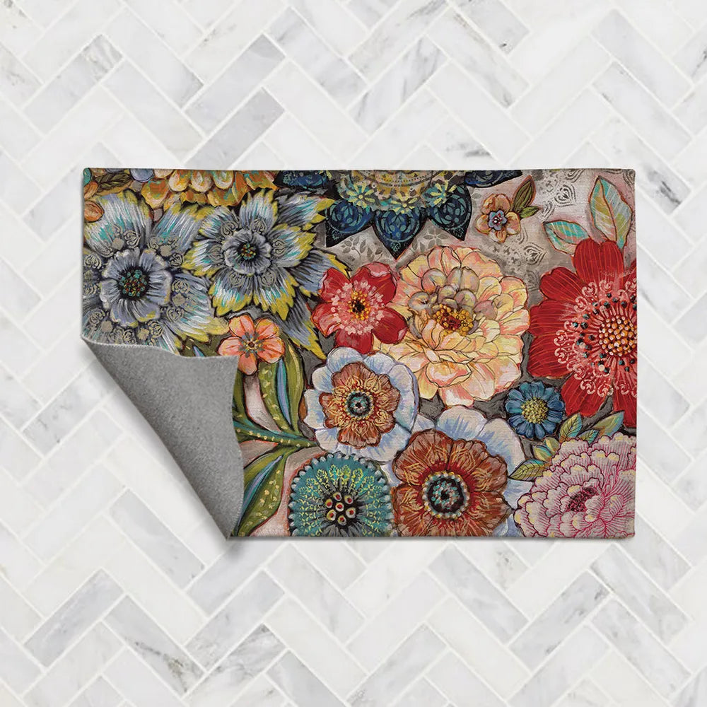 Boho Bouquet Chenille Accent Rug