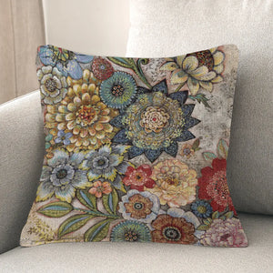 Boho Bouquet Indoor Woven Decorative Pillow