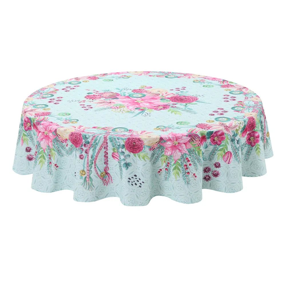 Boho Christmas Round Tablecloth