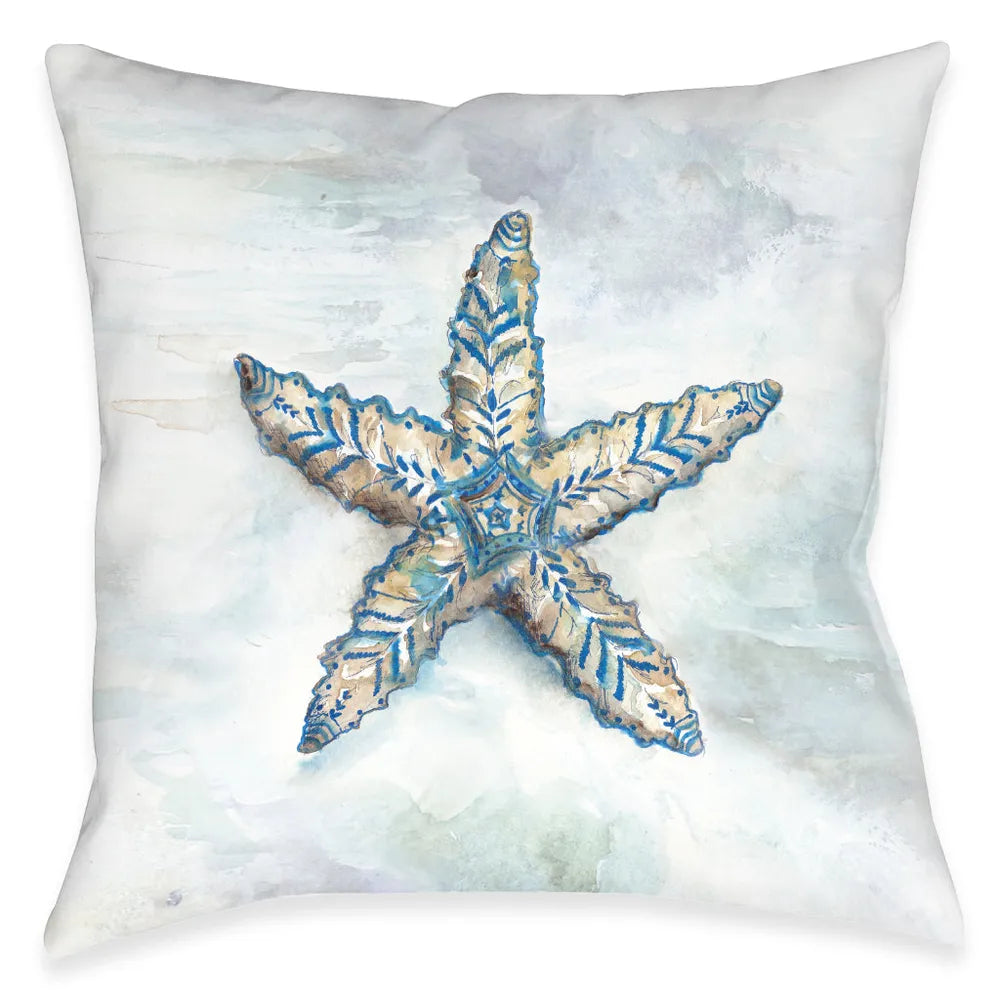 Venice Beach Starfish Outdoor Decorative Pillow