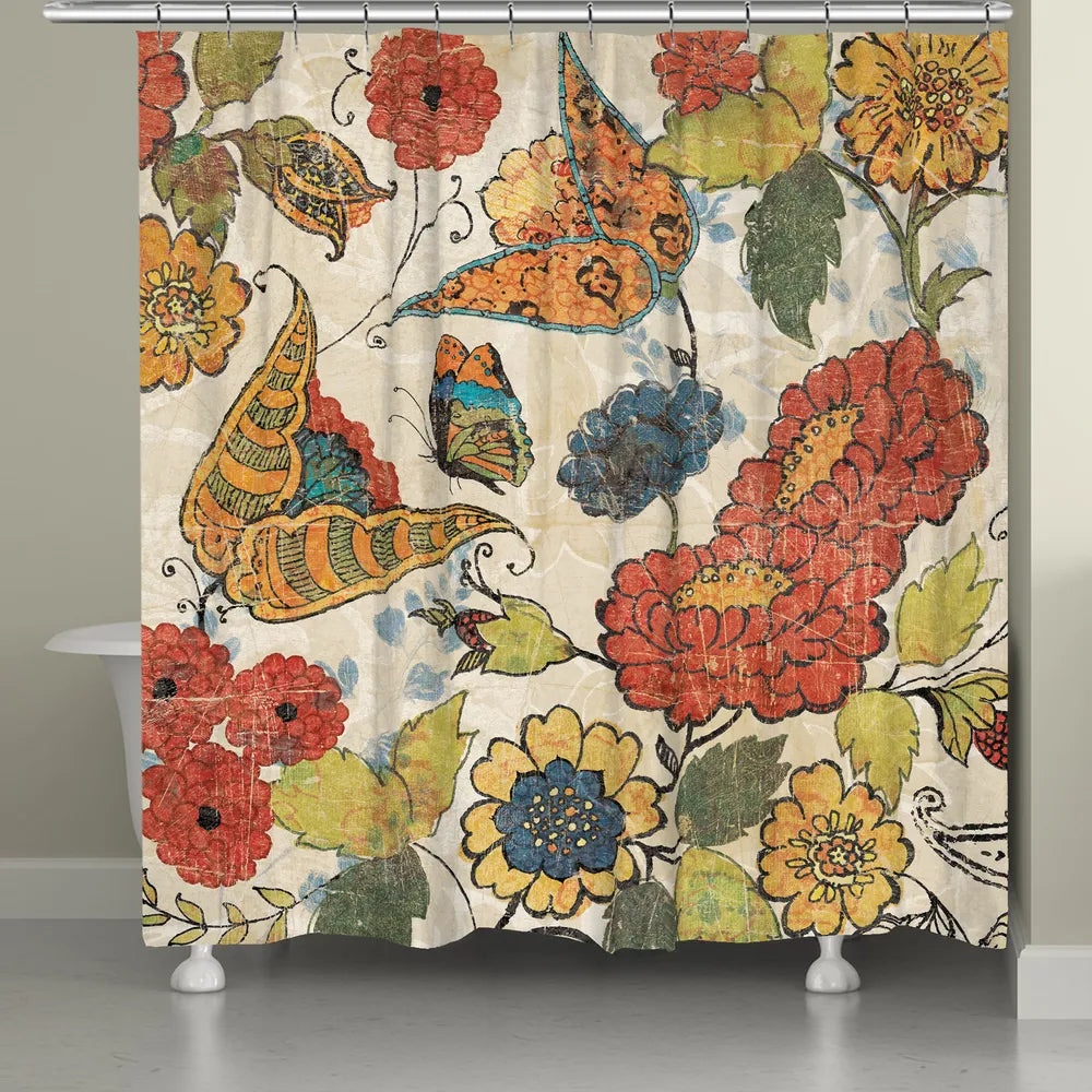  SIMPLE CLEVER HOMES 365 Cute Flower Shower Curtain