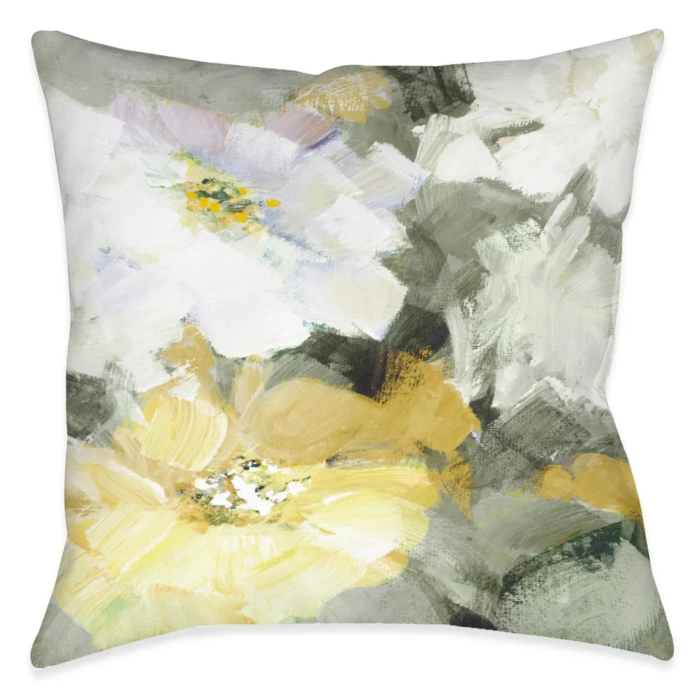 Brushed Florals Fields Outdoor Decorative Pillow