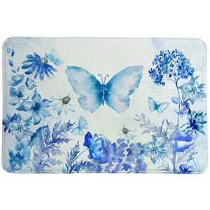 Botanical Butterfly Memory Foam Rug