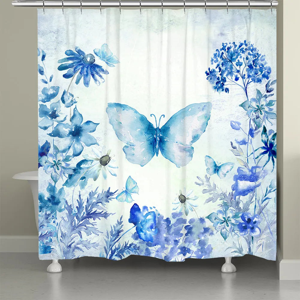 Botanical Butterfly Shower Curtain