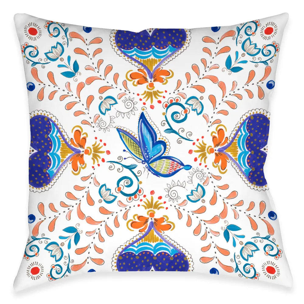Whimsical Butterfly Outdoor Decorative Pillow