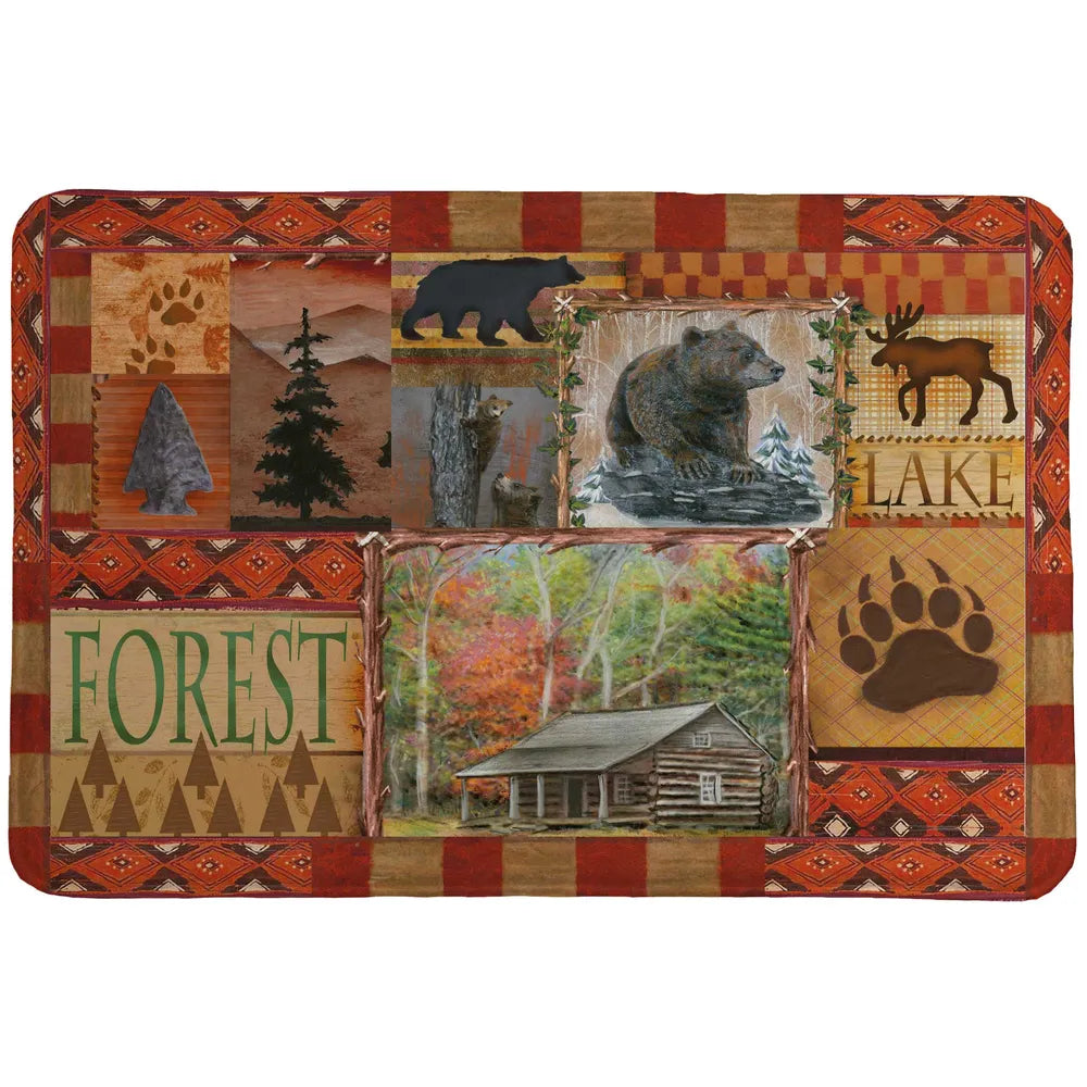 Cabin Collage Memory Foam Rug