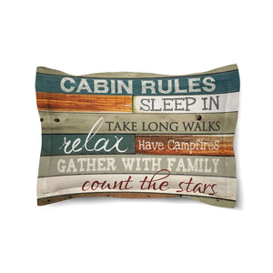 Cabin Rules Comforter Sham