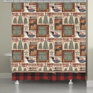Cabin Trails Shower Curtain
