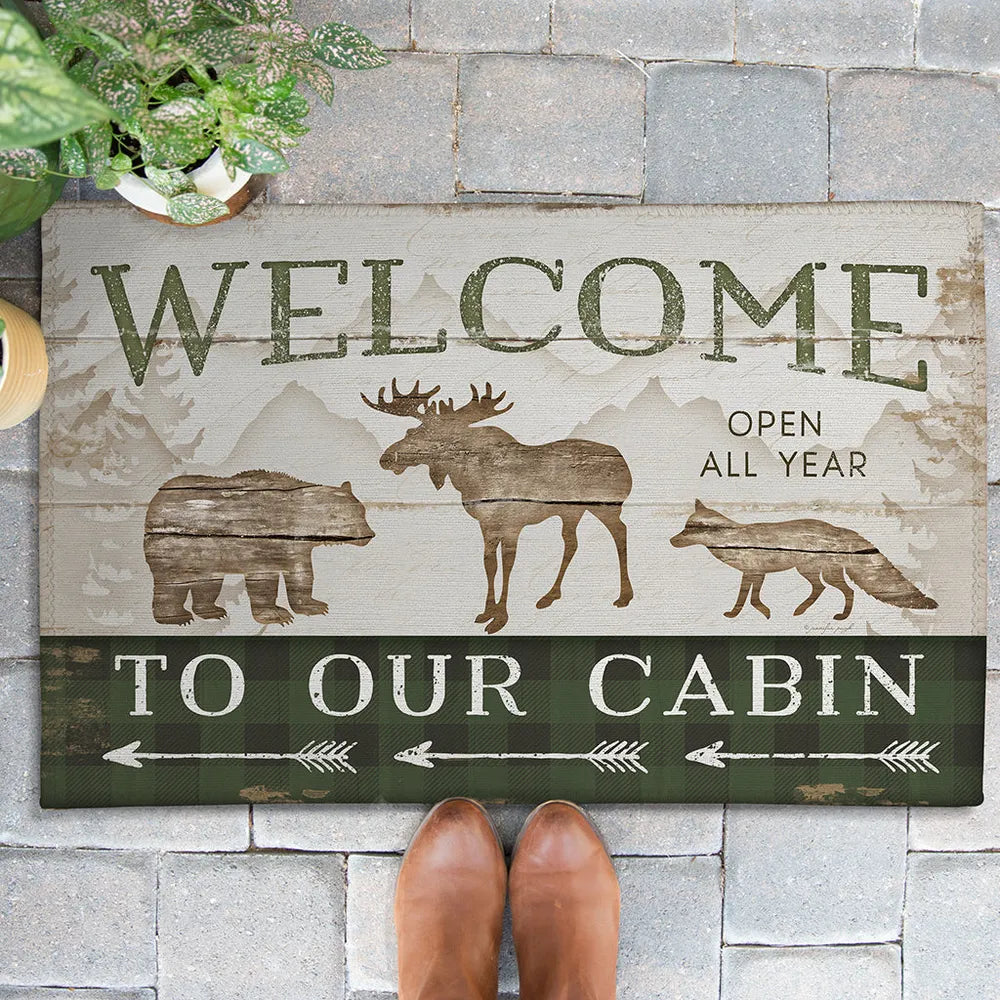 Cabin Welcome Outdoor Door Mat 3' x 5
