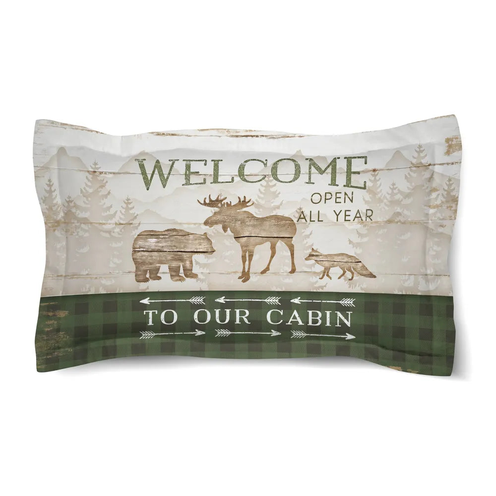 Cabin Welcome Comforter Sham