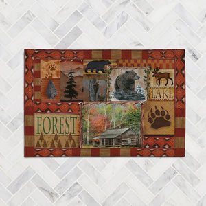 Cabin Collage Chenille Accent Rug